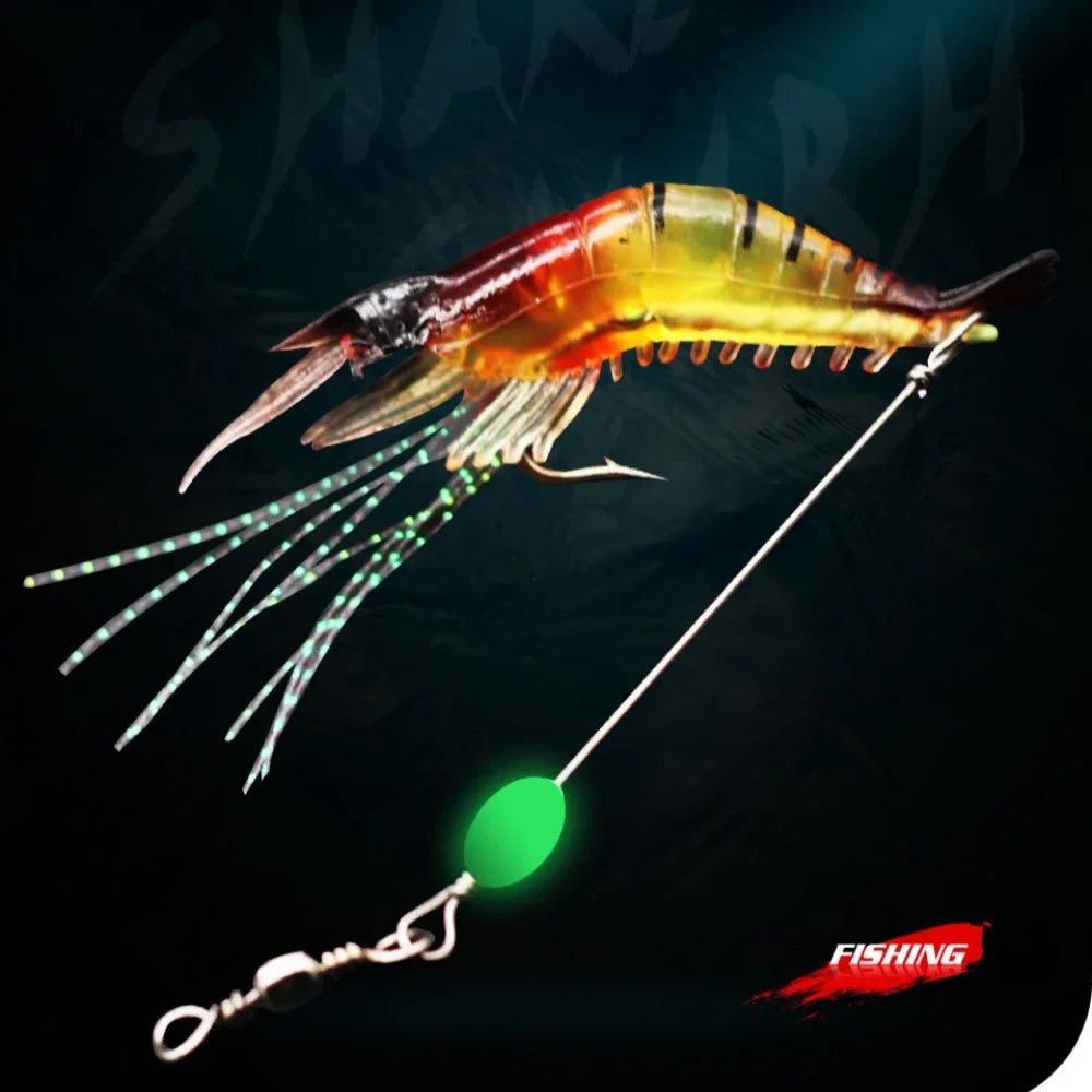 Мягкая приманка Luya с крючком Поддельная для креветок Рыболовная Имитация