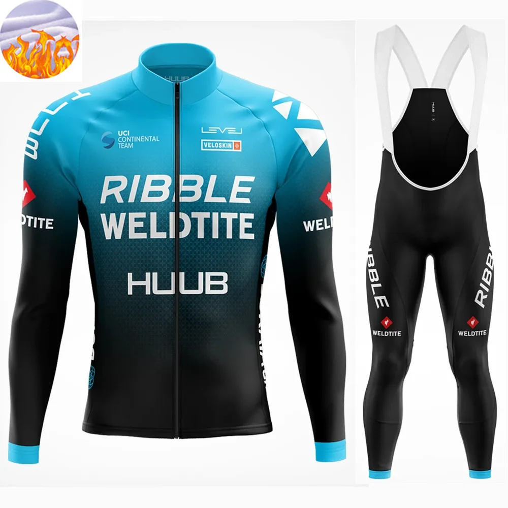 

Зимний флисовый мужской комплект одежды HUUB для езды на велосипеде 2022, синяя одежда для езды на велосипеде, комплект для езды на велосипеде