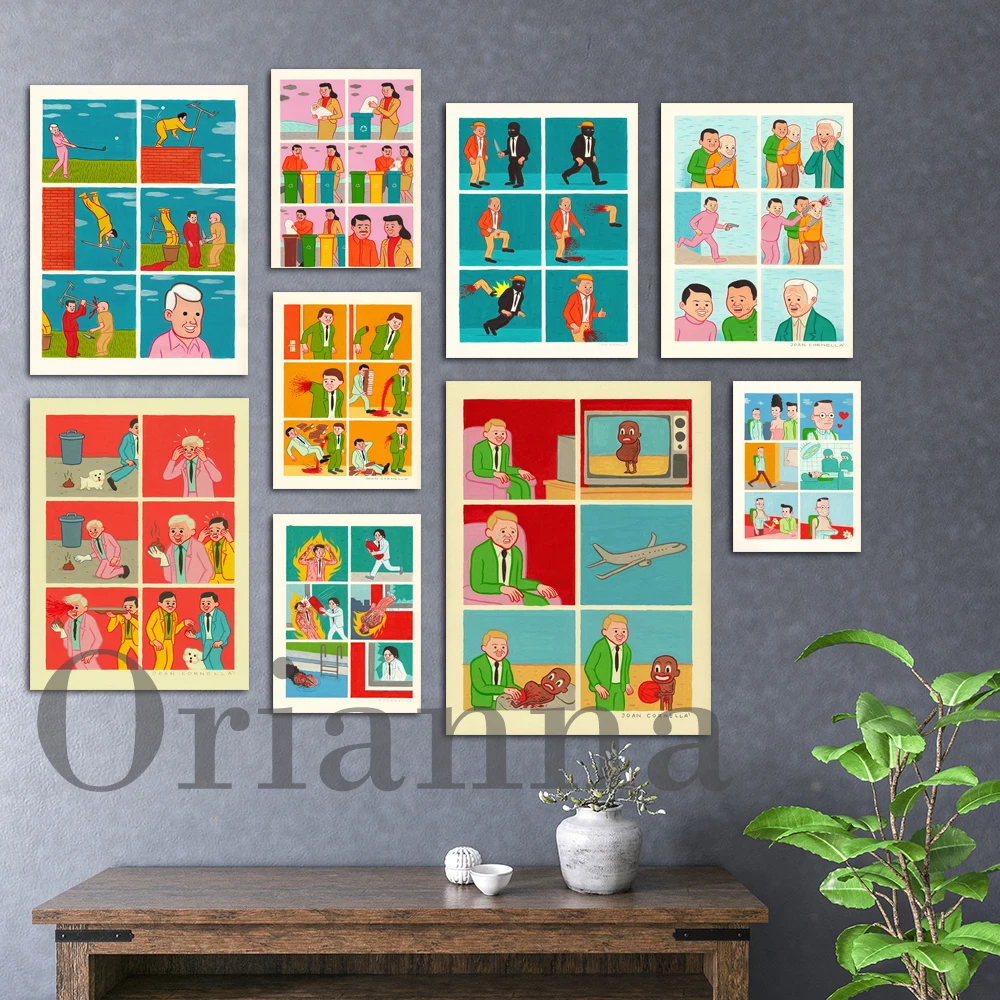 

Spain Humor Painter Joan Cornella Poster Pop Funny Irony Contemporary Art Print Home Decor Gift Quote Wall Art Canvas Painting