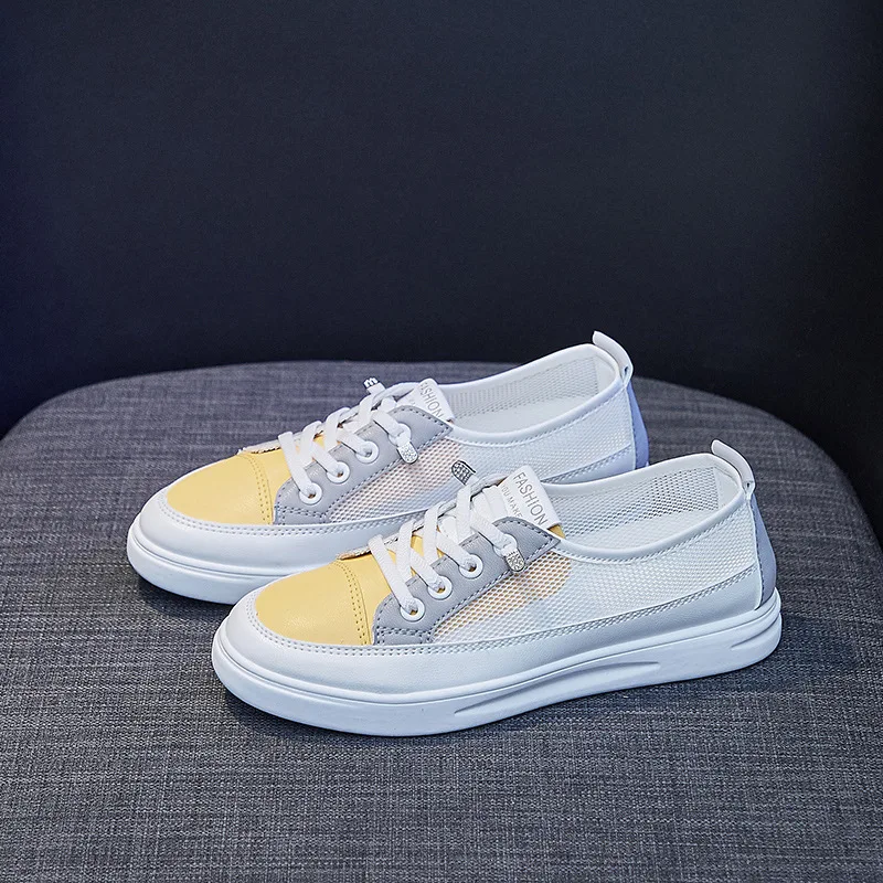 2022 Fashion Sneakers Women Flats Breathable Mesh Woman Casual Shoes Brand Young Ladies White Shoes A4679