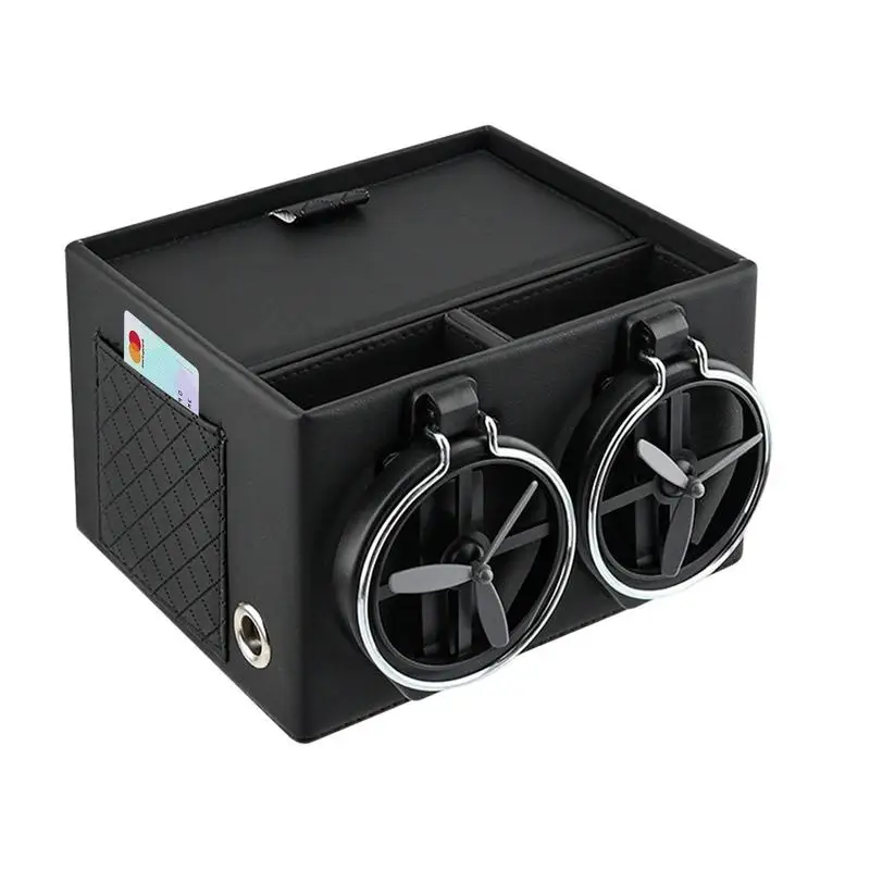 

Подстаканник для автомобиля, многофункциональный ящик для хранения для автомобилей, автомобильный органайзер и хранилище, быстрая зарядка через USB, автомобильная коробка для салфеток, универсальная, подходит