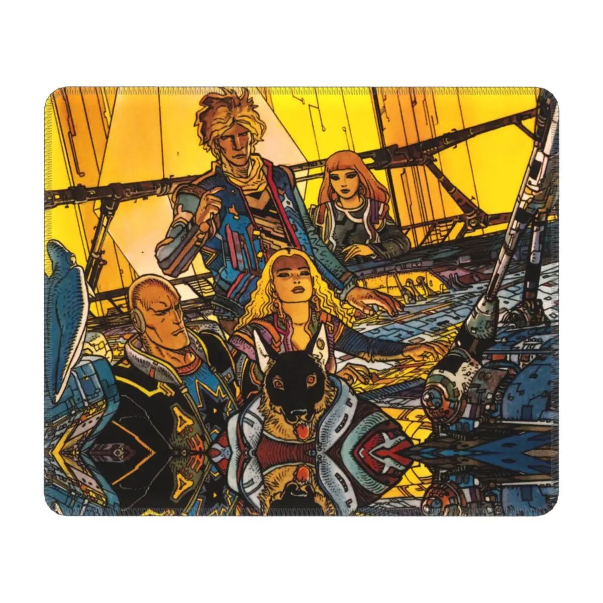 Коврик для мыши Incal Moebius с фиксирующими краями, Нескользящий Резиновый Коврик Для Мыши для ПК, офисного стола, компьютера