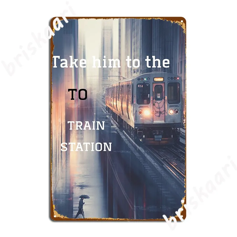 

Постер «Возьмите его с собой на вокзал», металлический плакат, кинотеатр, кухня, кинотеатр, картина под заказ, декор, жестяные плакаты с выве...