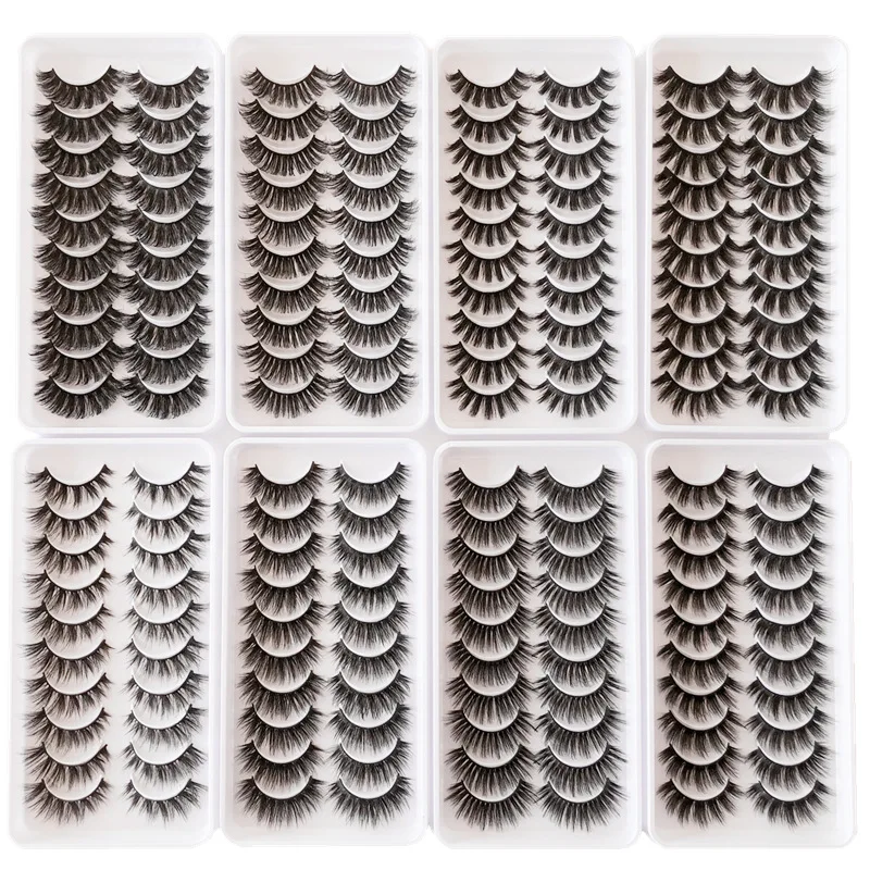 

DOCOCER 10 pairs natural long 3D mink false eyelashes fake lashes makeup kit Mink Lashes extension eye lashes short eyelashes