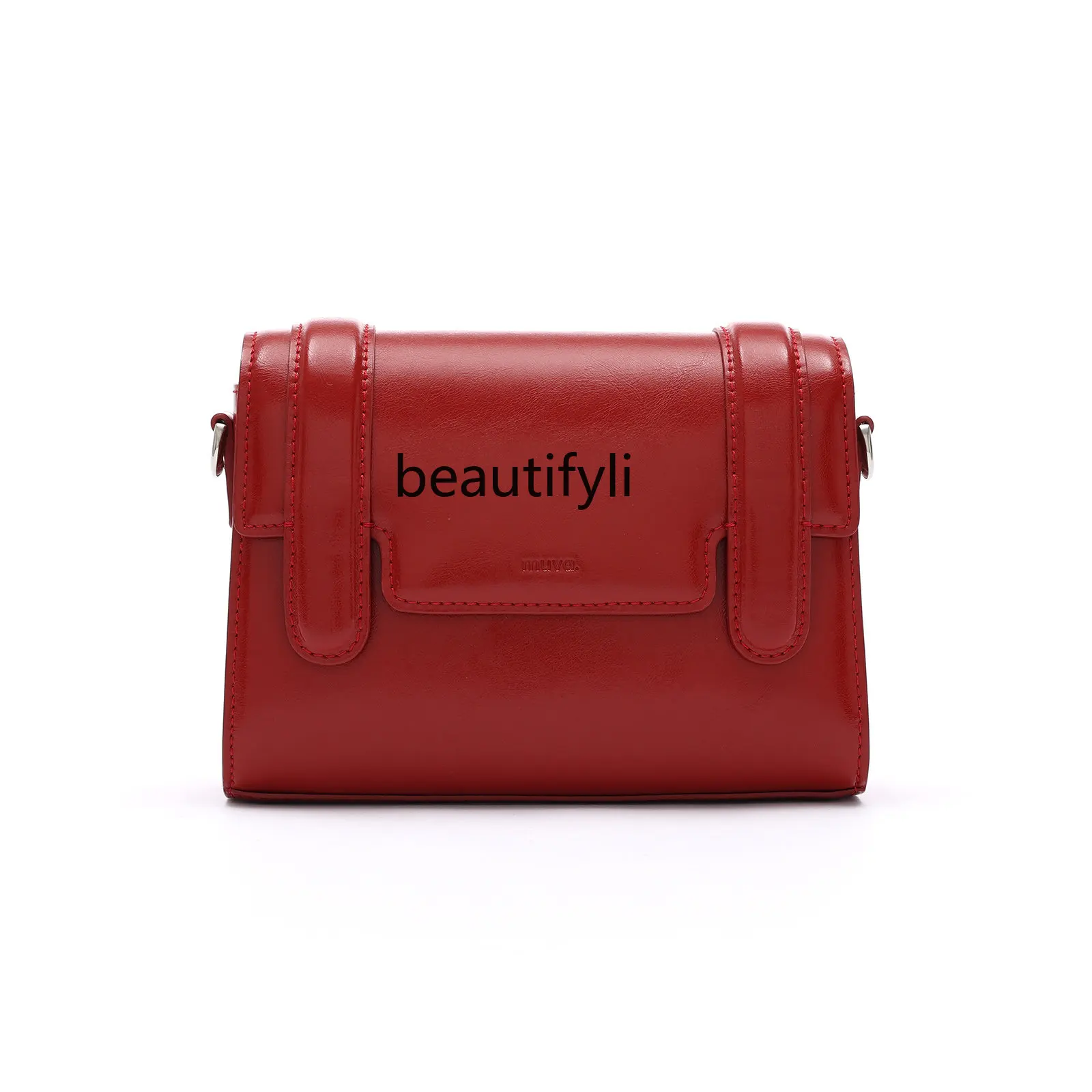 

zq Niche High-Grade Messenger Bag Small Square Bag Red Bag Shoulder Bag