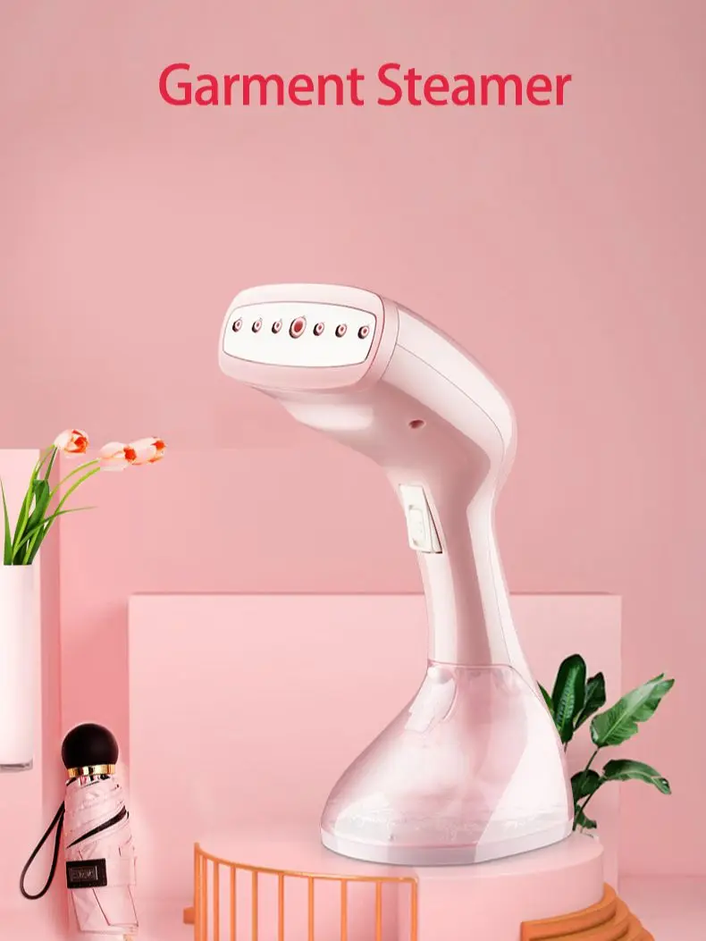 KONKA Handheld Garment Steamer 1500w Pink Ironing For Clothes 250ml Portable Home&Travel 15s Fast-Heat Household Fabric Steam
