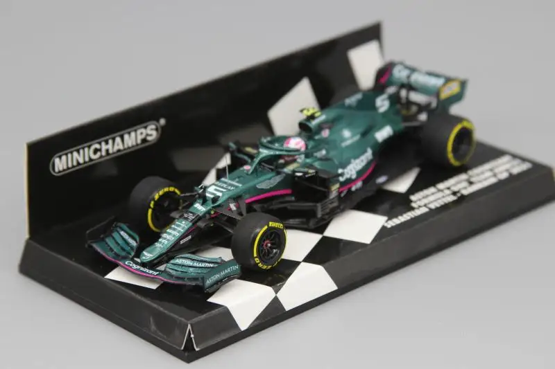 

F1 Formula One car model mini cut 1:43 Aston Martin 2021 Vettel AMR21 resin car model