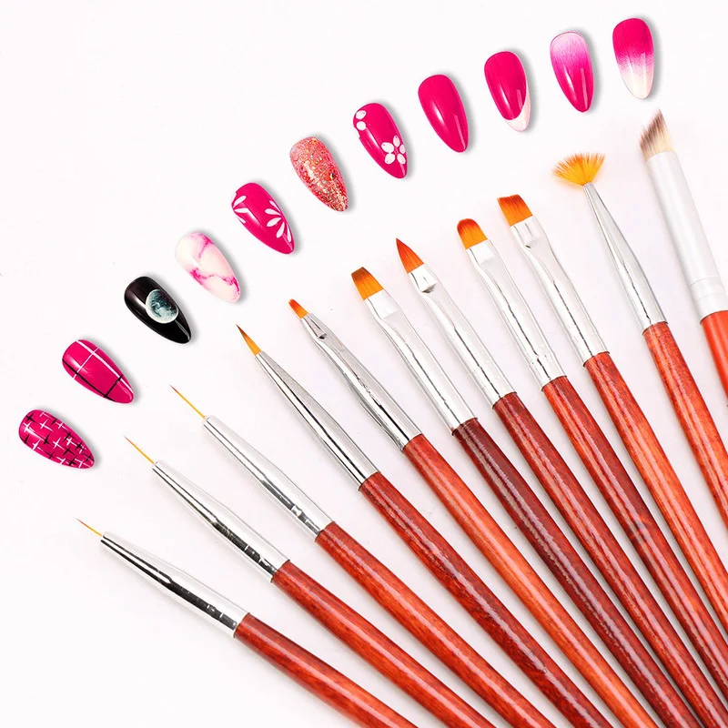 

Acrylic Nail Art Drawing Painting Pen Carving UV Gel Extension Painting Nail Art Brush Lines Liner Drawing Pen Manicuring Tools