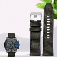 for diesel dz4500 dz4506 dz7420 dz4318 canvas silicone watch strap mens officer series 24mm 26mm 28mm nylon watchband