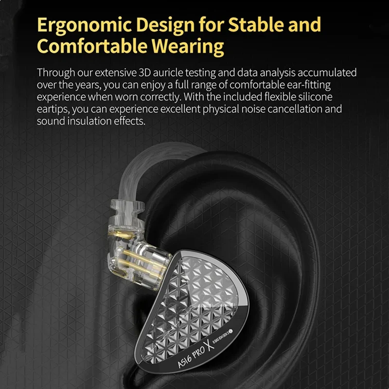 AS16 PRO X 16BA 8 Balanced Armature In Ear Earphone High Sound Quality Headsets Hifi Monitor Music Headphones |