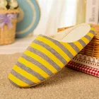 Женские домашние тапочки в полоску; Нескользящие теплые хлопковые тапочки; Сезон осень-зима; Домашняя обувь унисекс; Мягкие тапочки; Новинка 2022 года; В наличии