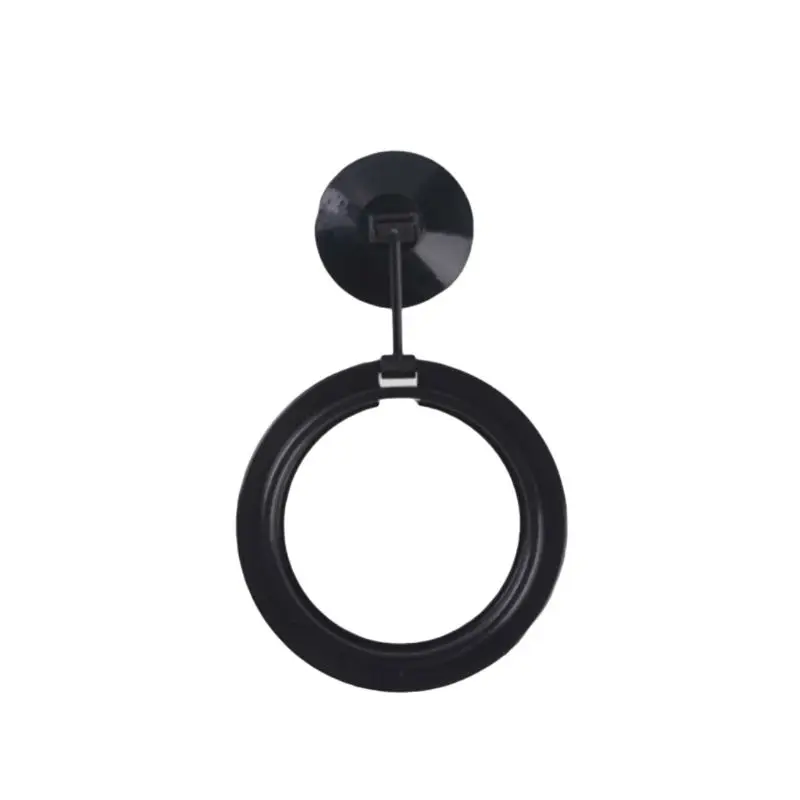 

Fish Feeding Ring Aquarium Floating Food Feeder for Goldfish Square / Round Suspensible Circles with Suction Cup Black