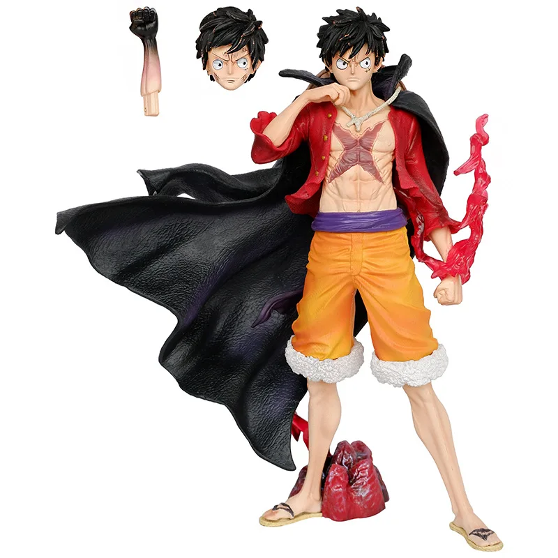 Фото 17 см аниме One Piece Luffy фигурка Kaidou Дуэль голова меняющая Обезьяна D. Игрушечная модель Luffy, подарок, стоящая позиция, Коллекционная ПВХ №2