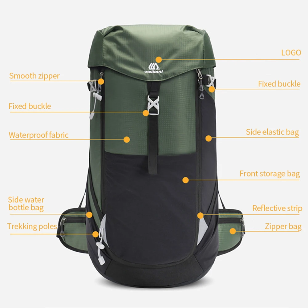 50L Backpack Mountaineering Bag Waterproof Hiking рюкзак мужской Outdoor Sports Camping Climbing Men Woman |