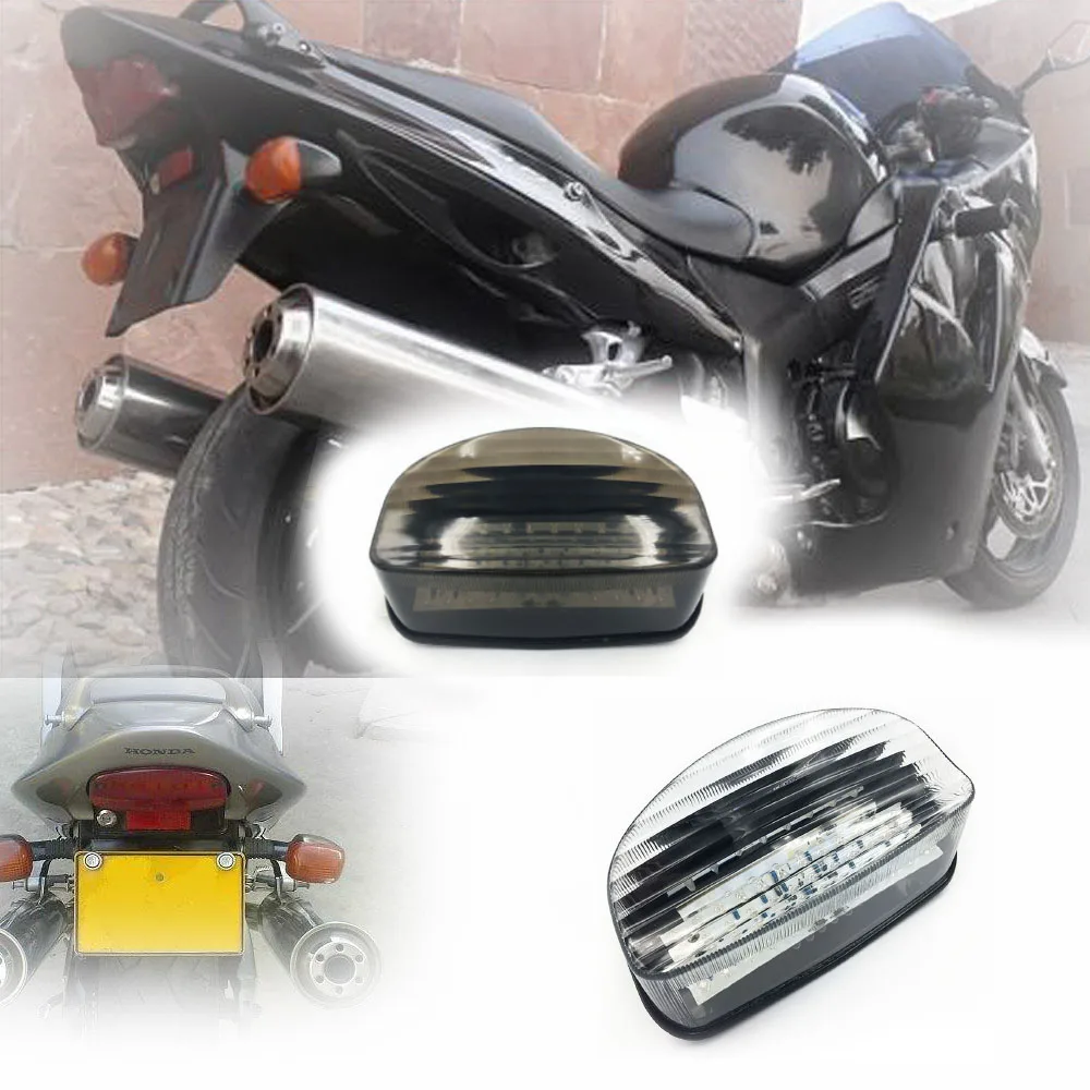 Фото Светодиодный задний фонарь, стоп-сигнал с указателями поворота для Honda CB250 CB600 Hornet 250 600 CBR1100XX, черная птица 1998-2003 гг. №5