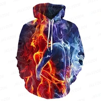 fashion flame special effects series clothes 3d print harajuku sweatshirt unisex oversized men hoodie pullover sudadera hombre