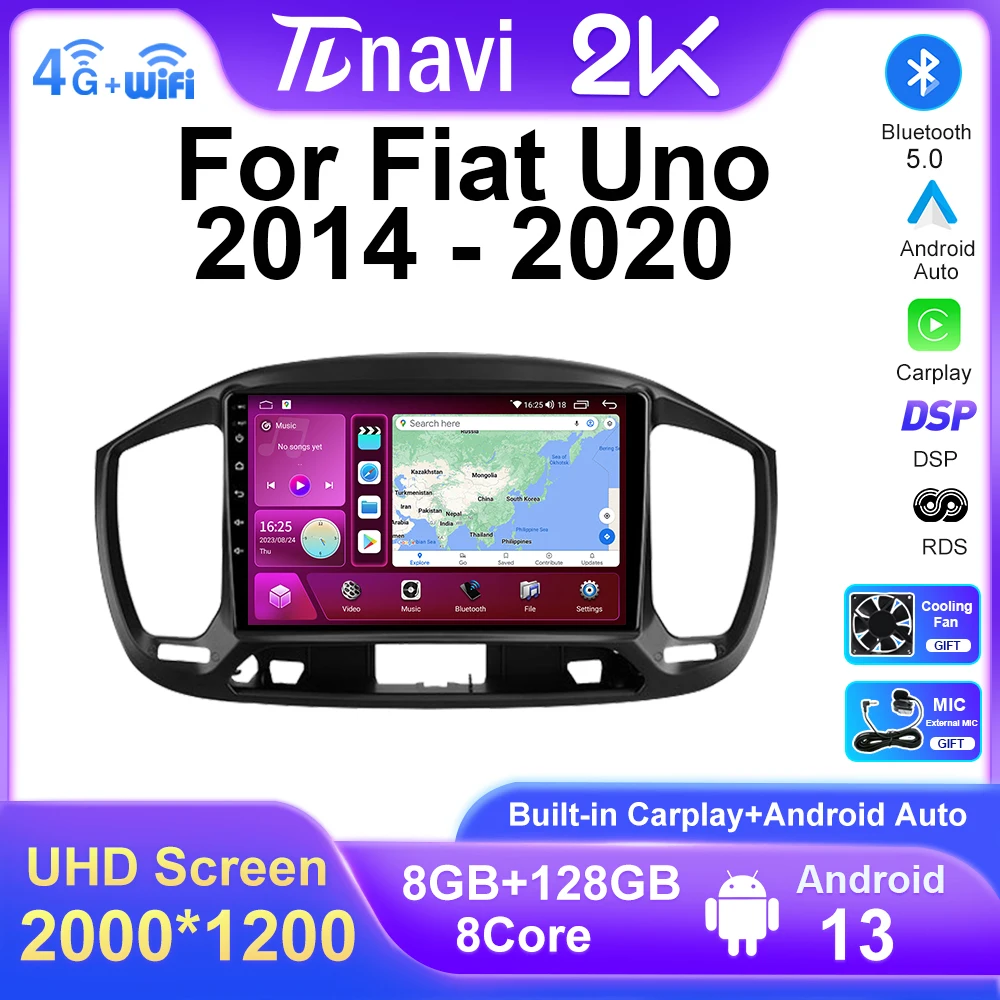 

Android 13 For Fiat Uno 2014 - 2020 Car Radio Multimedia Video Player GPS Navigation Stereo Auto Carplay No 2din 2 din dvd