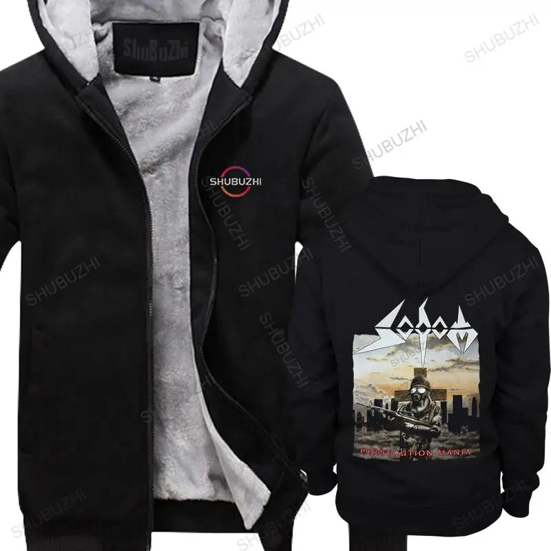 

SODOM PERSECUTION MANIA sweatshirt new cotton men thick hoodie fashion rock punk and tops pattern prin hip-hop fleece jacket