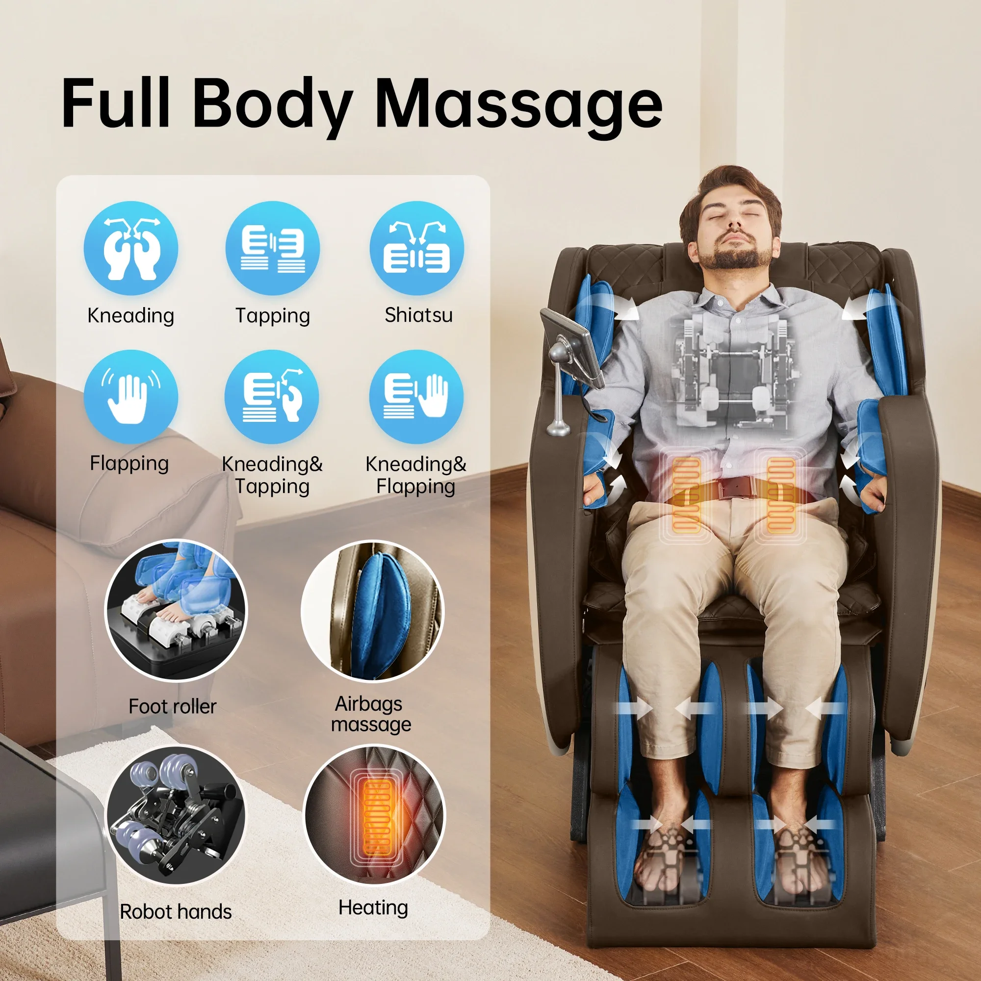 Оптовая продажа массажное кресло REALRELAX для тайского массажа шиацу