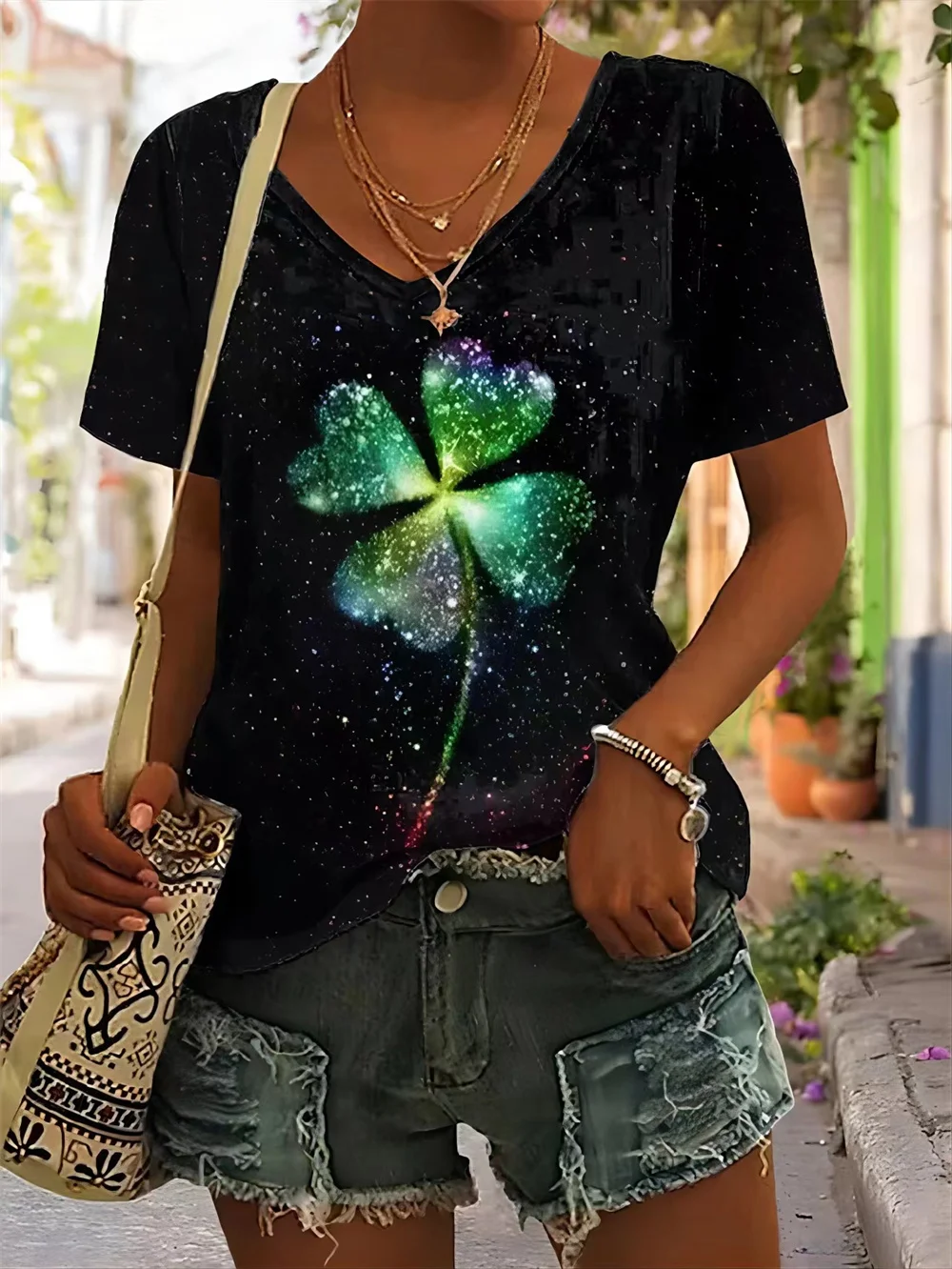 Летняя женская футболка с V-образным вырезом сексуальный топ облегающая Y2k