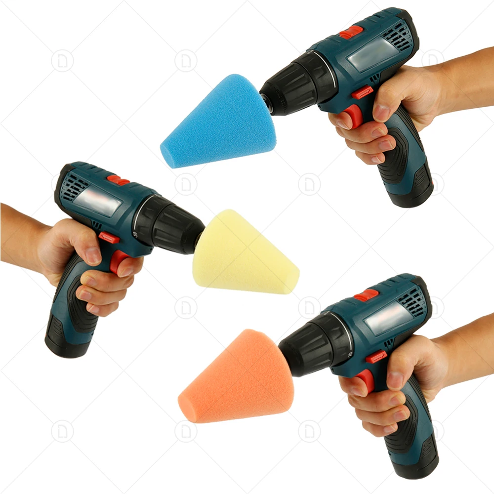 Губка для полировки автомобильных колес используемая электрической дрели