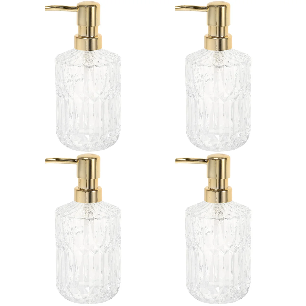 

Glass Bottle Shampoo Pump Dispenser Bottles Soap Bathroom Press Hand Kitchen Refillable Containers