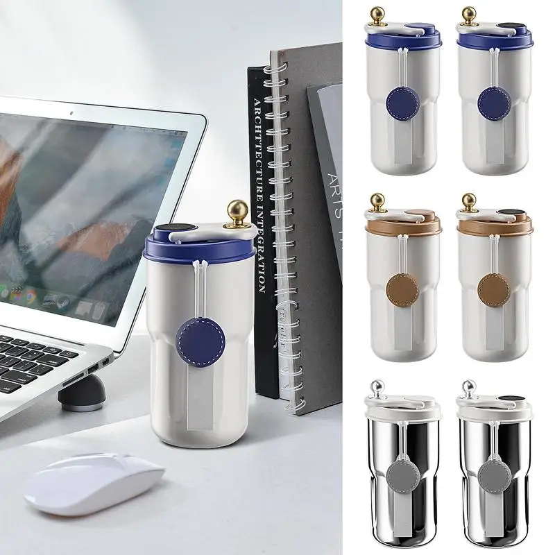 

350ml Smart Insulation Cup Stainless Steel Thermos Cup Portable Tea Mug Vacuum Insulated Water Bottle With Lid Outdoor Bottle