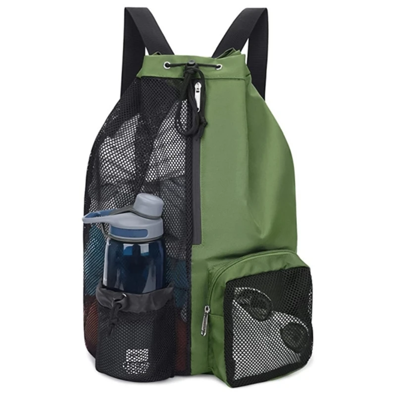 

Drawstring Swim Gym Pool Bag Backpack Separated Waterproof Dry Compartments Bag