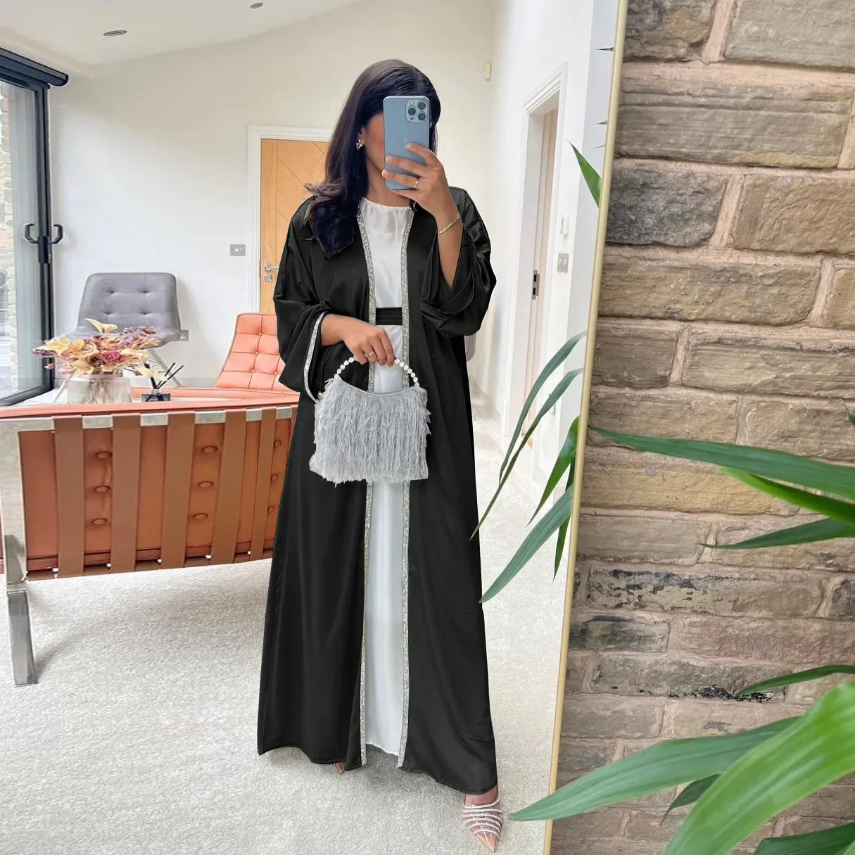 Рисунок 4 - Кимоно Abaya Дубай роскошное атласное
