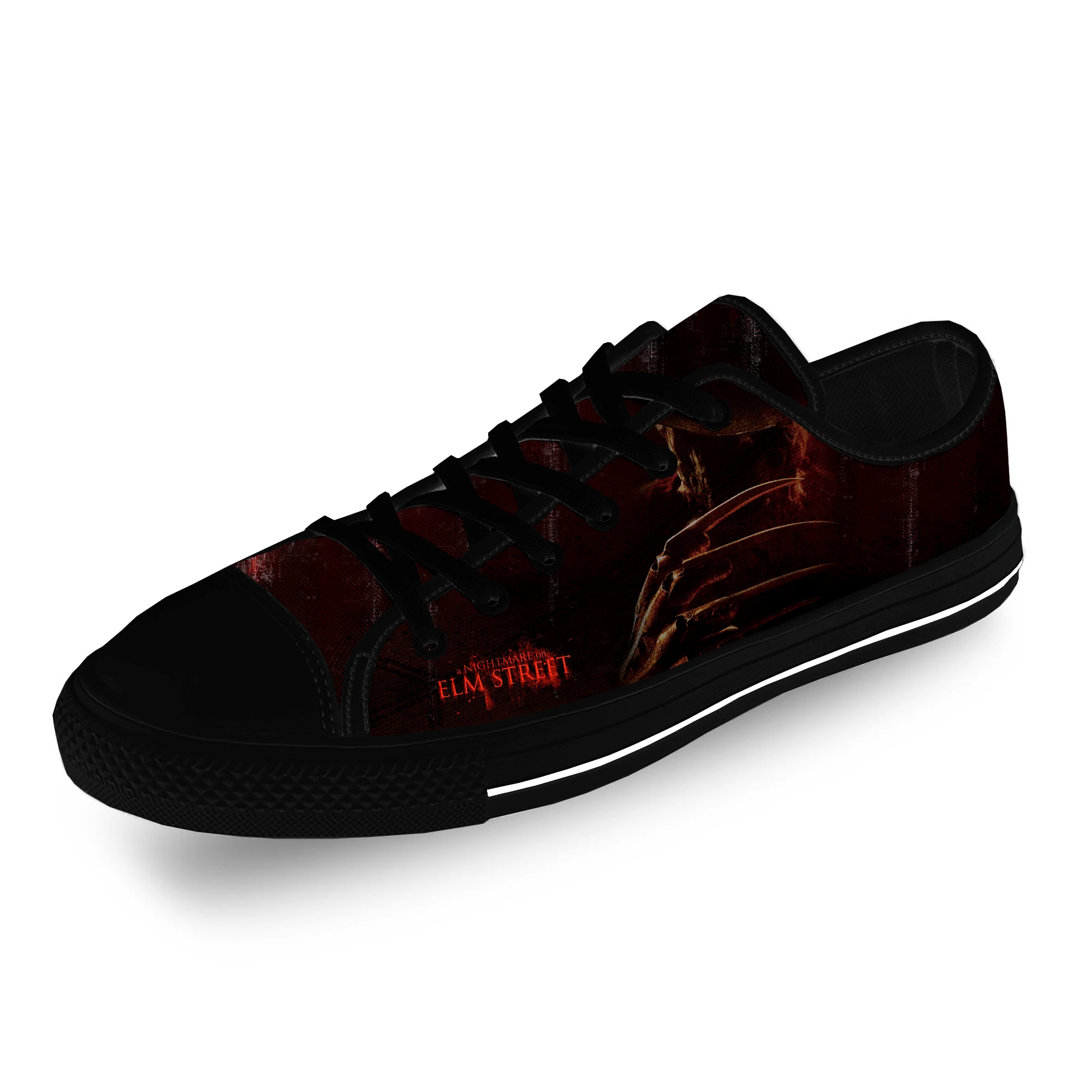

Krueger Horror Halloween Freddy Casual Cloth Fashion 3D Print Low Top Canvas Shoes Men Women Lightweight Breathable Sneakers