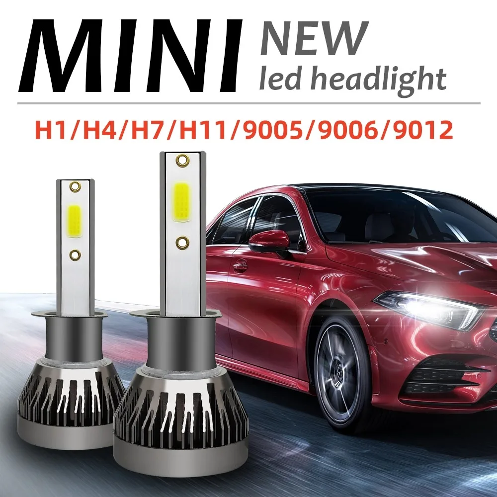 

H1 LED Headlights COB H4 H7 H11 9012 9005 9006 Mini Fog Lights 26000LM Auto Headlamps Lamps Universal For Cars Bulbs White