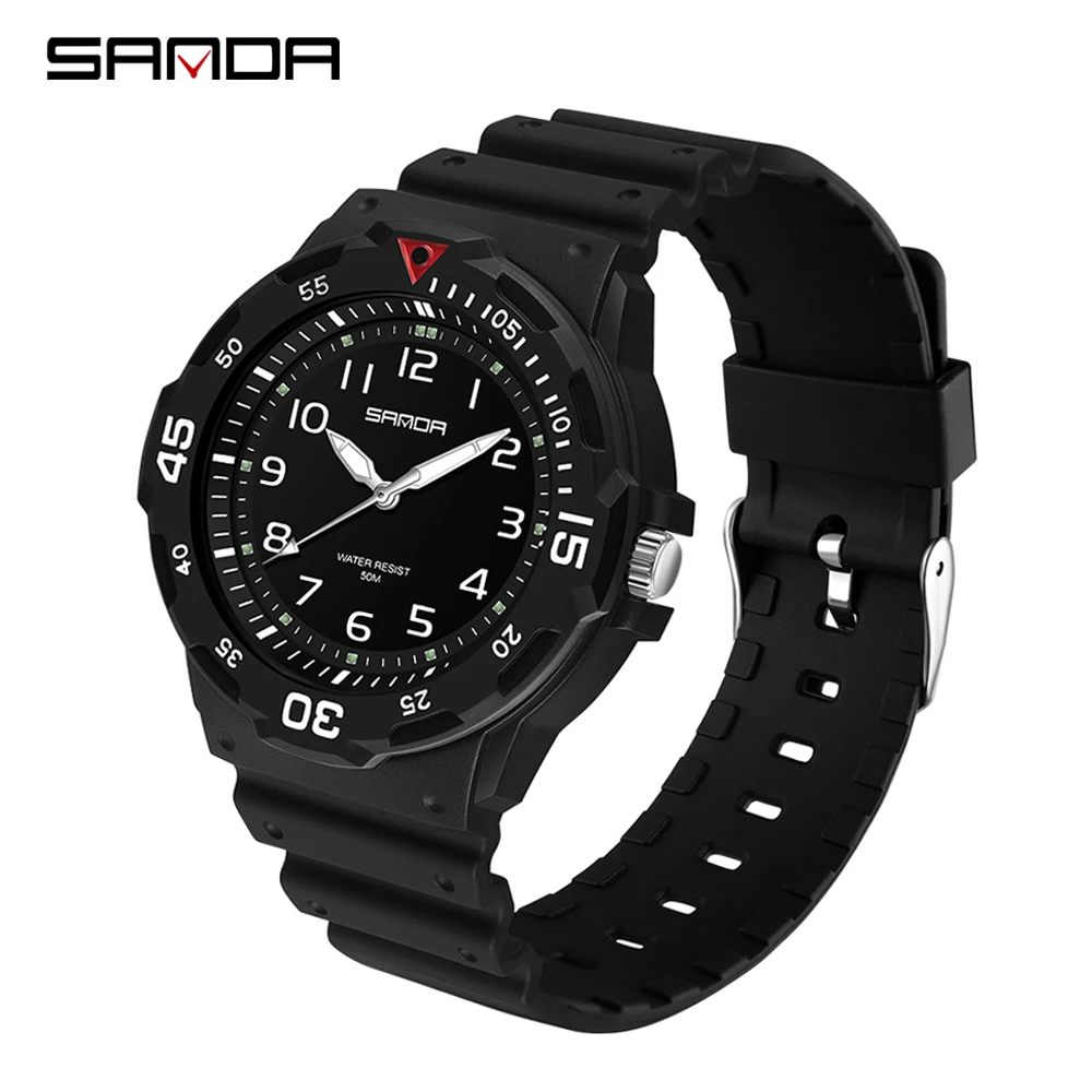 

Fashion Sanda Top Brand Sport Watch Men Casual Silicone Waterproof Quartz Watches Luxury For Clock Relogio Feminino 6019