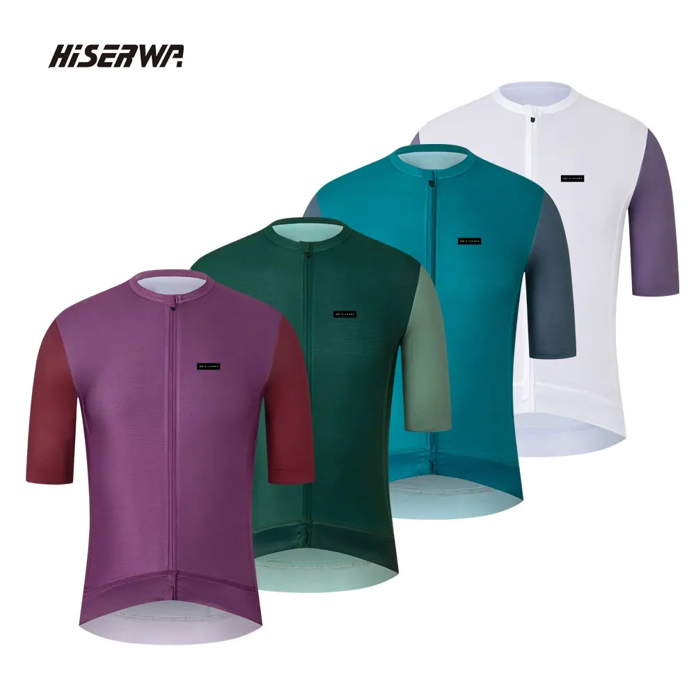 

Футболка HISERWA мужская с коротким рукавом, дышащая одежда для езды на велосипеде, для горных и шоссейных велосипедов, защита от пота, лето 2023