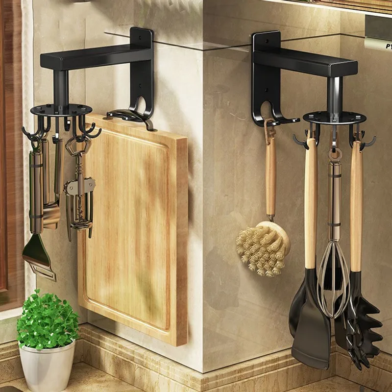 

Kitchen Hook Multi-Purpose Hooks 360 Degrees Rotated Rotatable Rack For Organizer and Storage Spoon Hanger Accessories