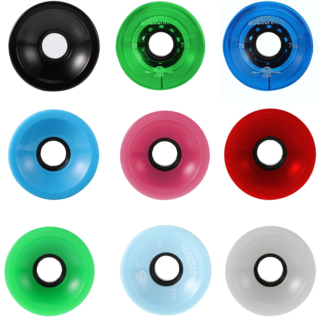 

4 Pcs set Skateboard Wheels 82A PU Wheels Roller Skate Longboard Tires with Bearing Red