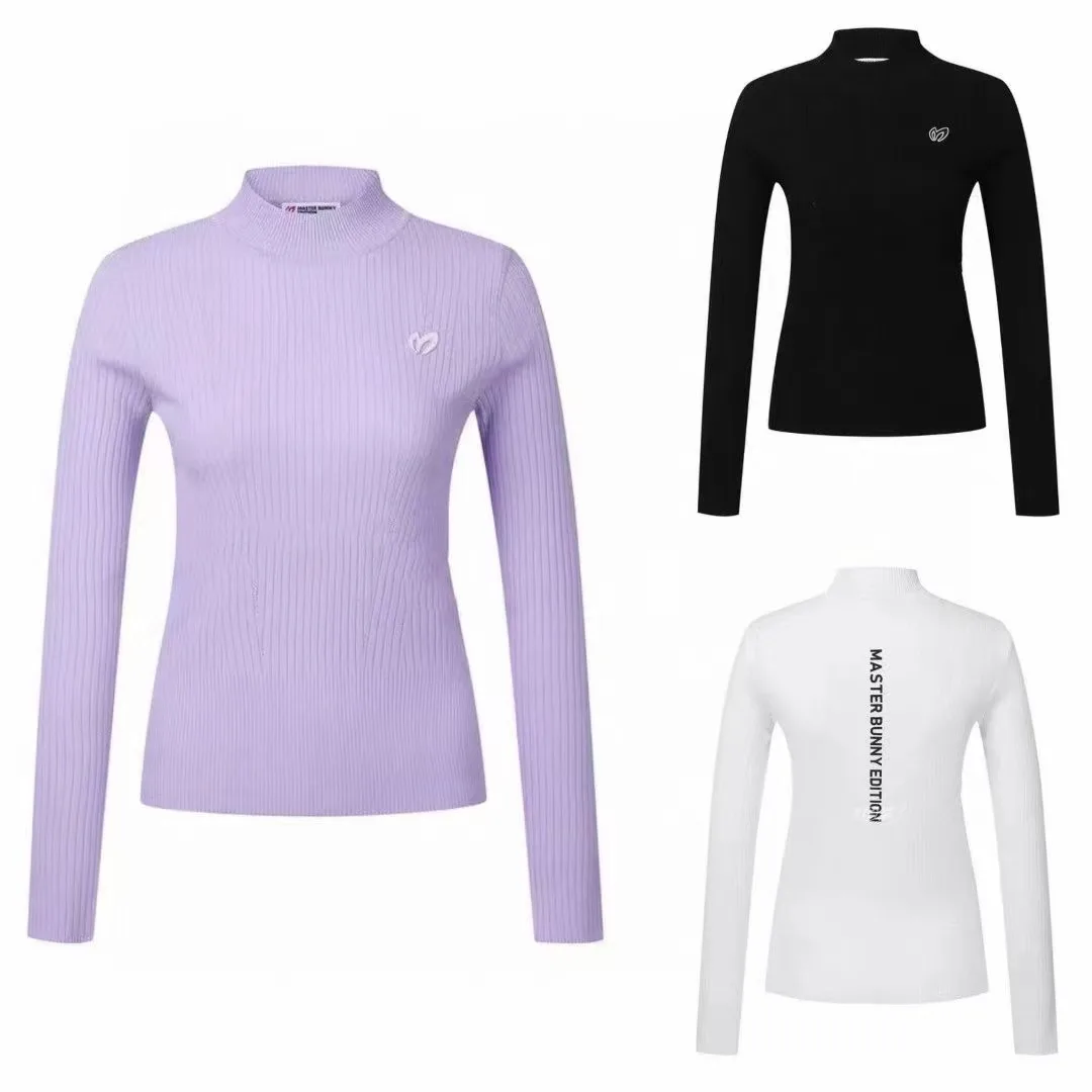 

SC Korea Original Golf Apparel Women's Pullover Knit Fashion Versatile Elastic Top
