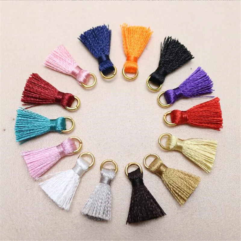

10Pcs New Creative Mini Tassels 20MM Small Silk Tassel Charms Connectors For Diy Jewelry Making Accessories Ornament Material