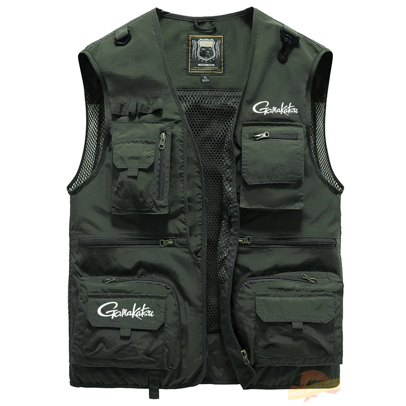 

Men Hiking Vest Breathable Jacket Outdoor Photography Vest Quick Dry Light Vest Fishing Multi-pocket Vest