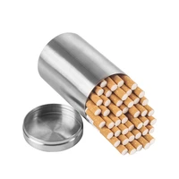 stainless steel cigarette holder case storage hold 50 pcs cigarette tobacco sealed storage tank