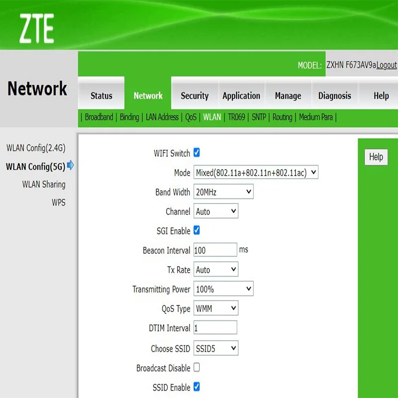 F673AV9  F673AV9a GPON 4GE 2.4G+5G Dual Band WIFI GPON Optic Fiber FTTH ONU English Firmware ONT AC