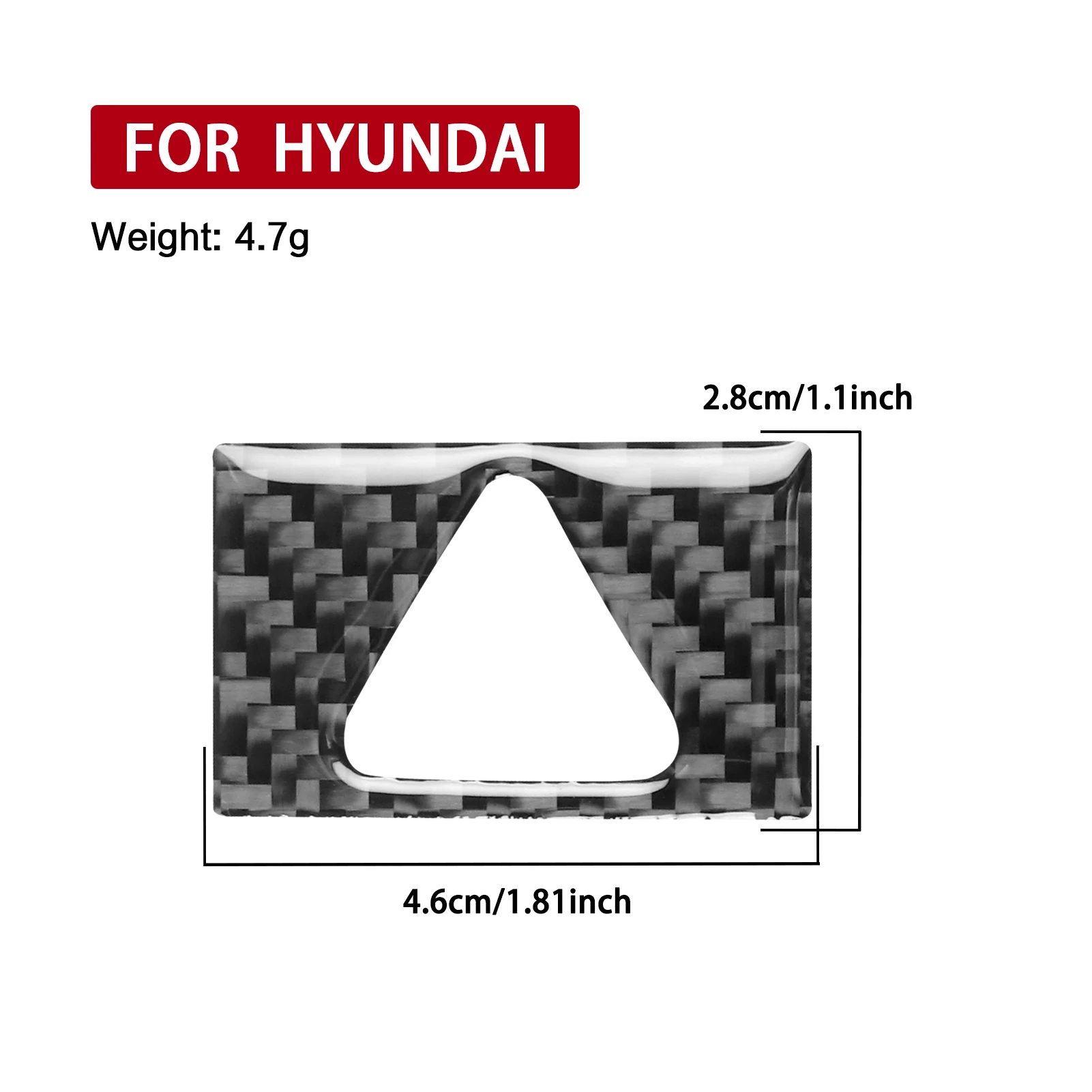 Фото Для Hyundai Elantra CN7 i30 Sedan CN7 N 2021-2026: накладка на кнопку аварийной сигнализации из углеродного волокна, аксессуары для интерьера, наклейки №4
