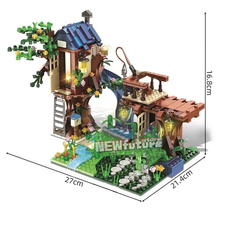 Современные строительные блоки Treehouse Light Four Seasons классические модели наборы