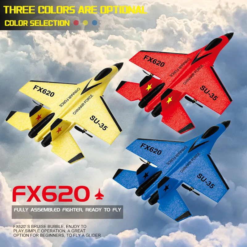 

RC SU-35 Plane Foam Aircraft 2.4G Radio Control Glider Remote Control Fighter Plane Glider Airplane Foam Boys Toys for Children