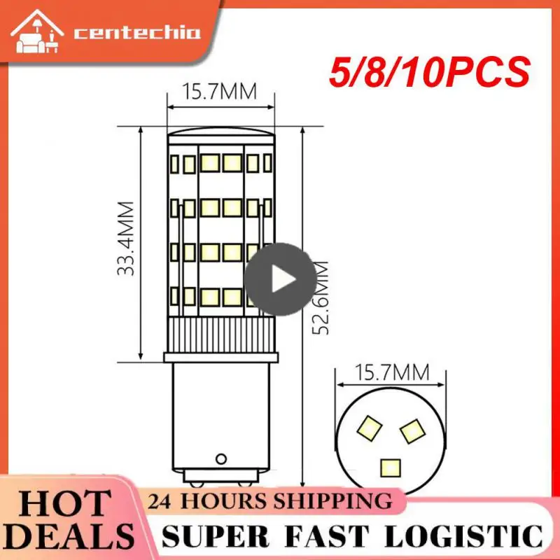 

5/8/10PCS Corn Bulbs 220v Led Lights High Brightness Energy Saving Lights For Sewing Machine Crystal Lamp Super Bright 350-360lm