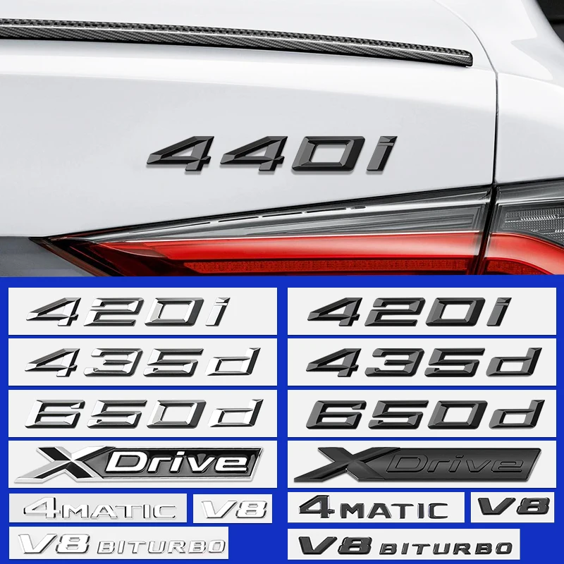 Автомобильные буквы с цифрами для багажника 435i 440i 420d 425d 630i 650i 640d V8 BITURBO логотип значок эмблема наклейки для BMW M аксессуары
