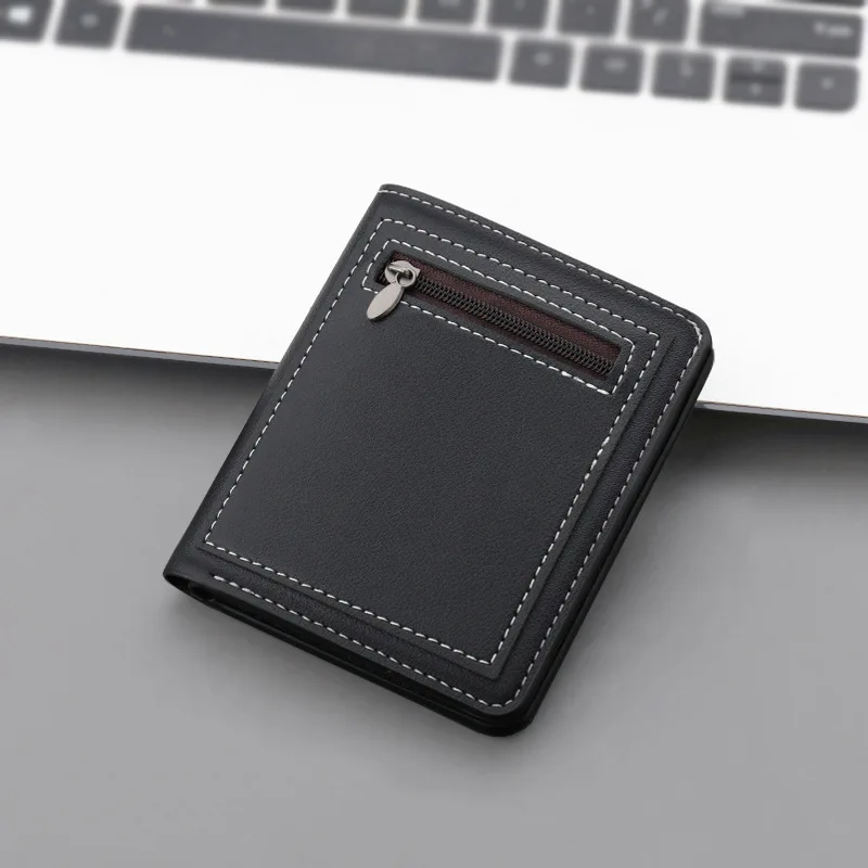 

Vertical Anti Theft Wallets Foldable PU Dollars Coin Purses Bags License Credit ID Cards Holders Inserts Pictures Zipper Wallet