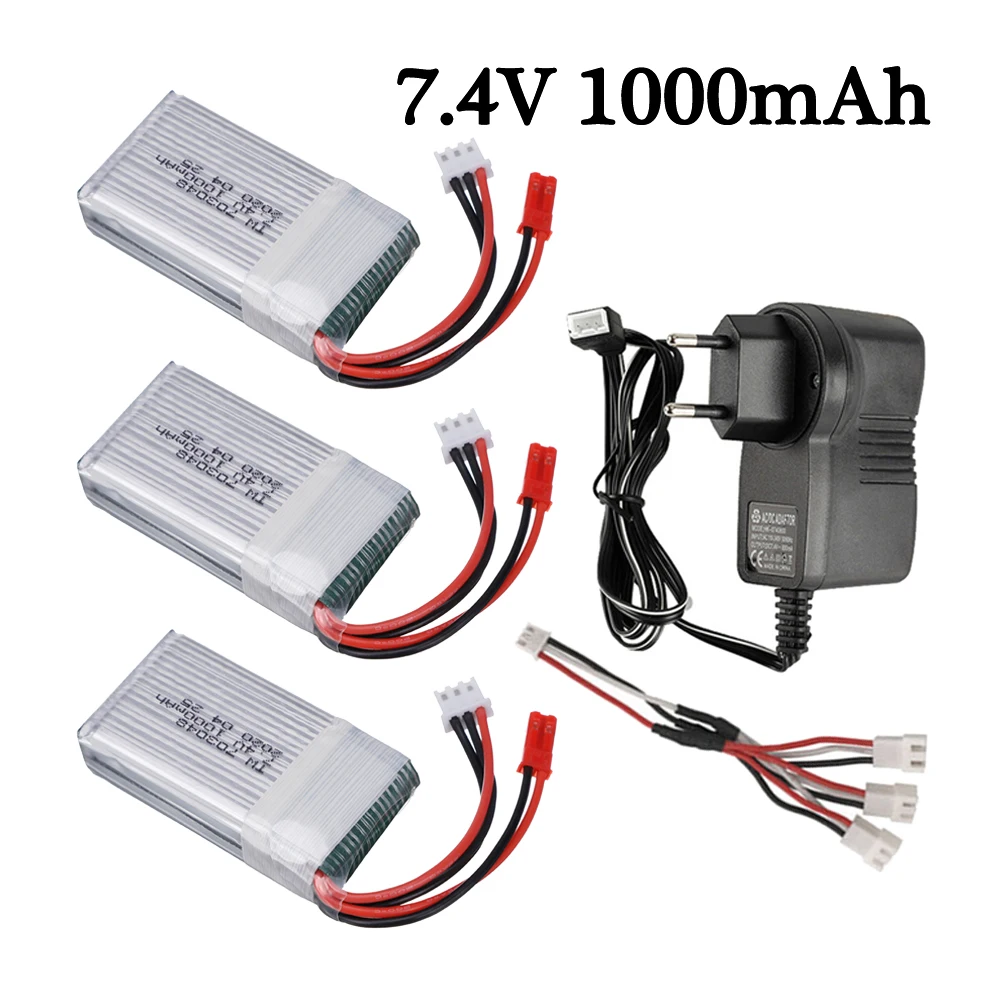 

7,4 v Аккумулятор для MJXRC X600 U829A U829X X600 F46 X601H JXD391 FT007 части к игрушкам на ру 7,4 V 1000mah Lipo аккумулятор/зарядное устройство