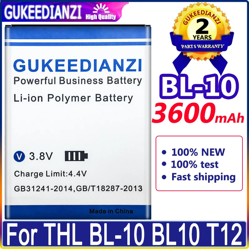 

BL-10 3600mAh Large Capacity Replacement Battery For Thl BL 10 BL10 T12 High Quality 0 Cycles Battery Li-polym Bateria