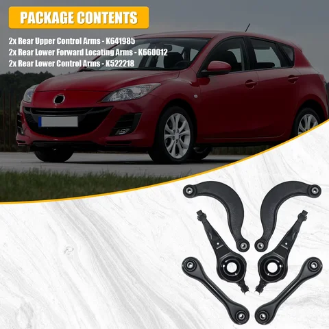 Svenubee 6 шт. задние верхние нижние рычаги левые и правые комплекты для Mazda 3 5 2004 2005 2006 2007 2008 2009 2010 2011 2012 2013