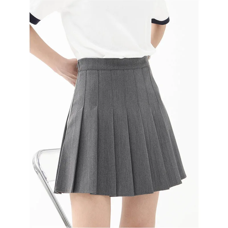 Women's Short Skirt Summer New Solid Color Personality Pleated A-Line Skirt Style Small Slim Plus Size Skirt